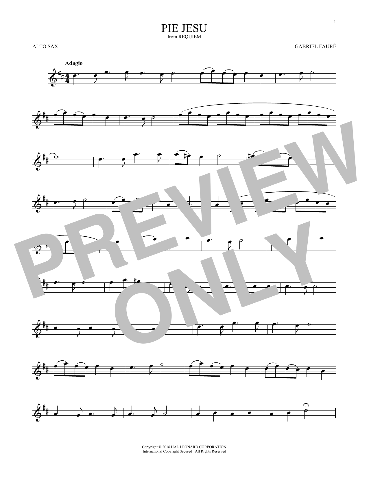 Product gallery: Page 1 of 1 Pie Jesu, Gabriel Fauré