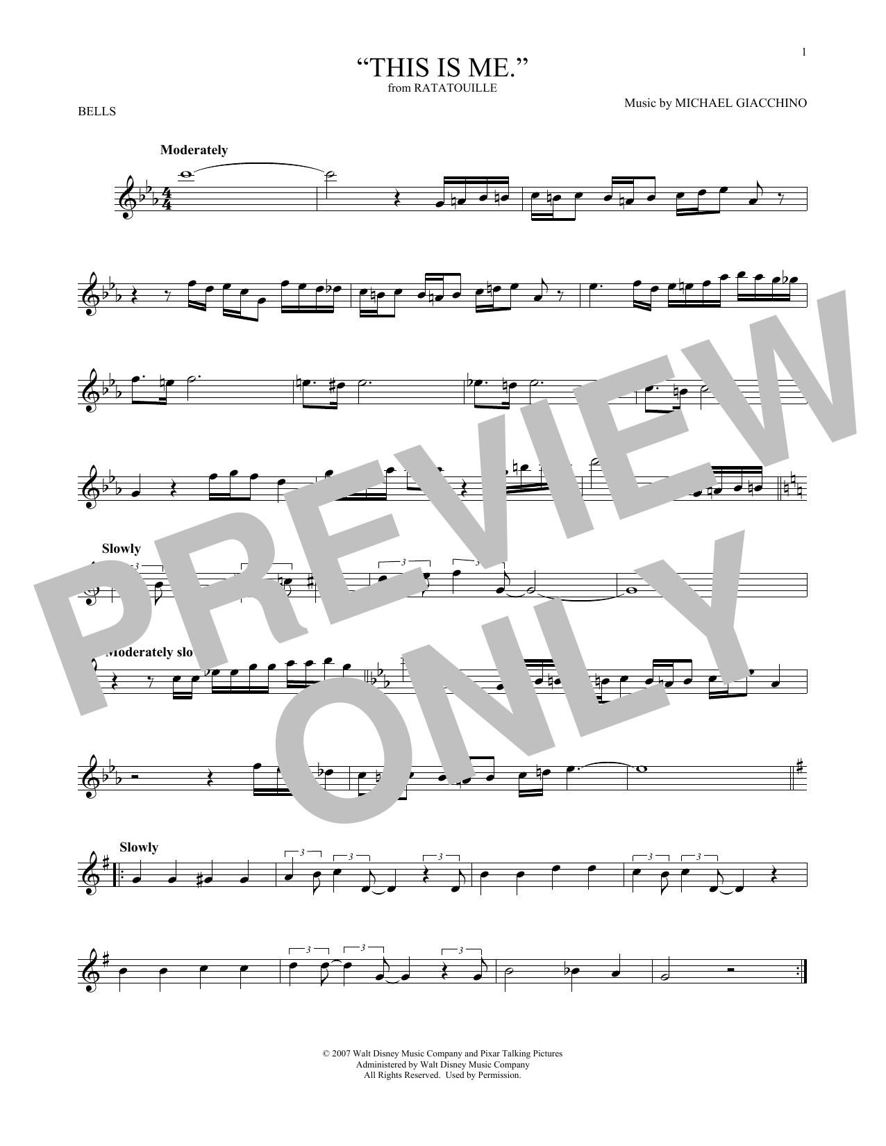 Product gallery: Page 1 of 1 "This Is me." (from Ratatouille), Michael Giacchino