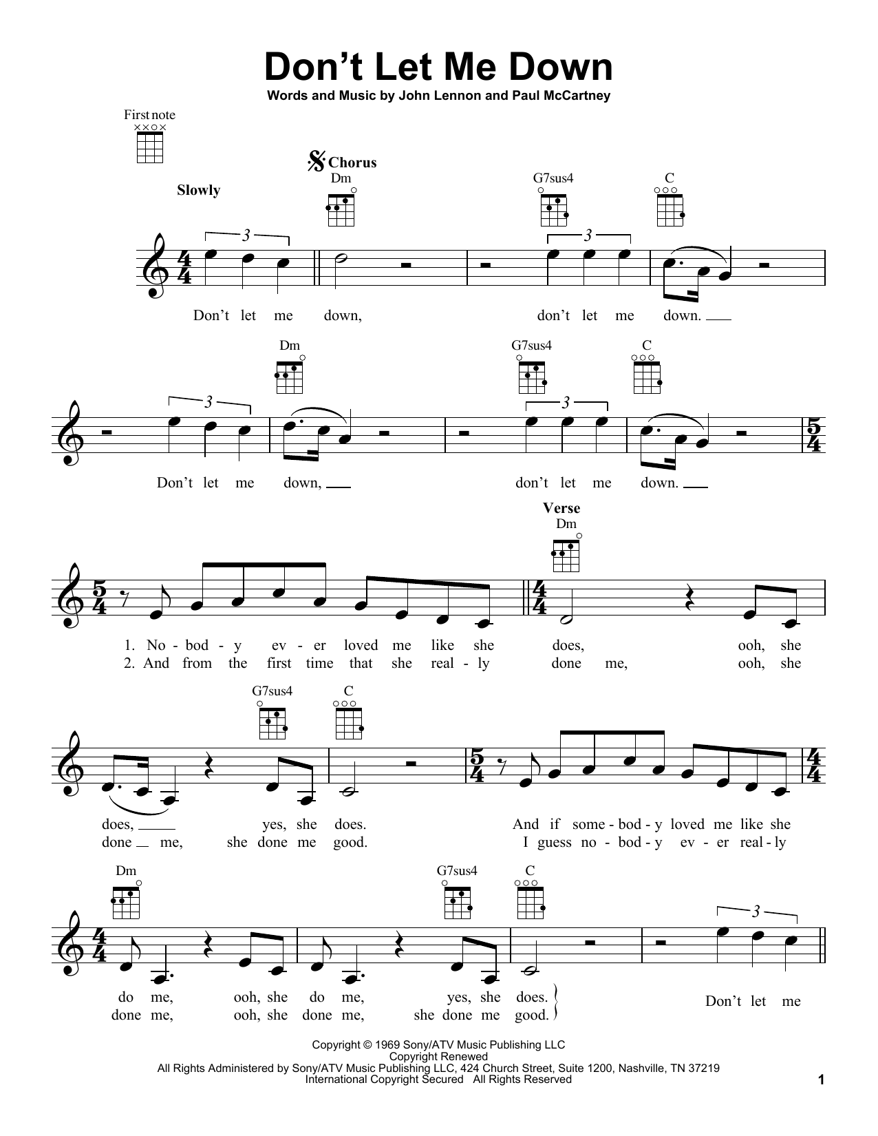 Product gallery: Page 1 of 1 Don't Let Me Down, The Beatles