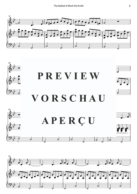 Product gallery: Page 10 of 11 The Ballad of Mack the Knife, , (oboe and piano)