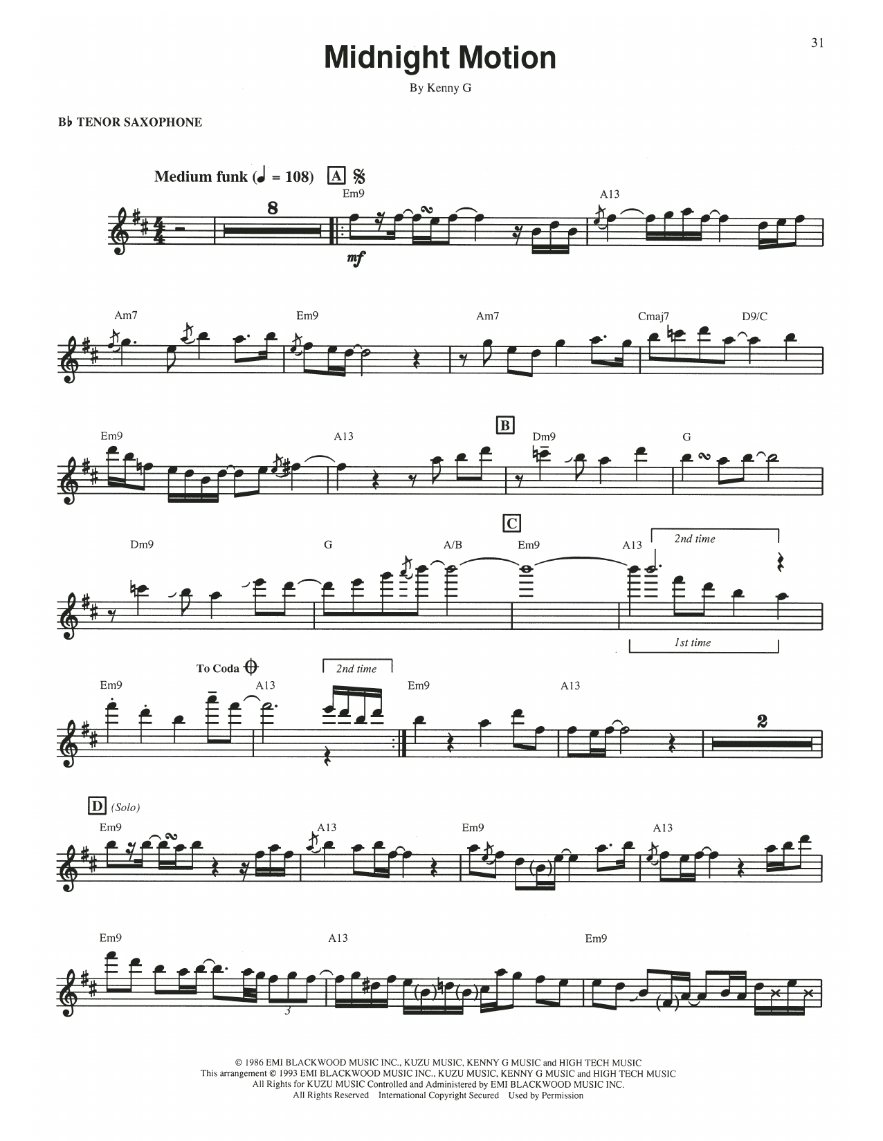 Product gallery: Page 1 of 1 Midnight Motion, Kenny G