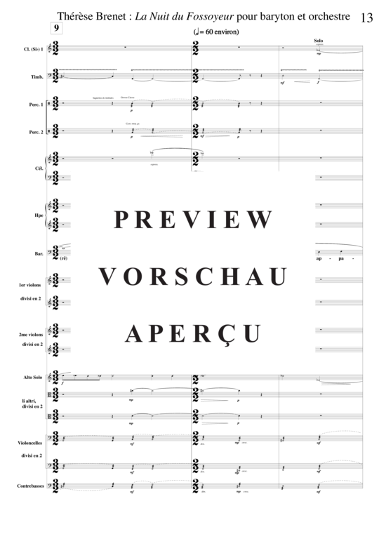 Product gallery: Page 18 of 21 La Nuit du Fossoyeur , , (baritone solo + orchestra)