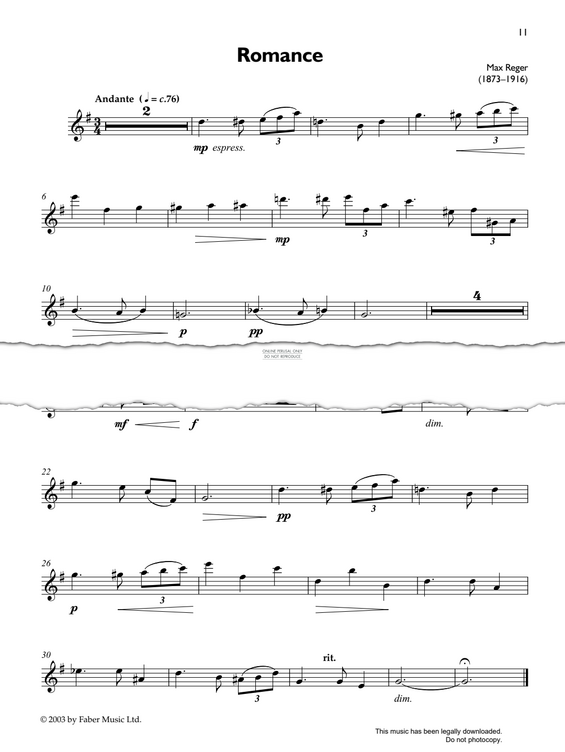 Product gallery: Page 1 of 1 Romance, Max Reger