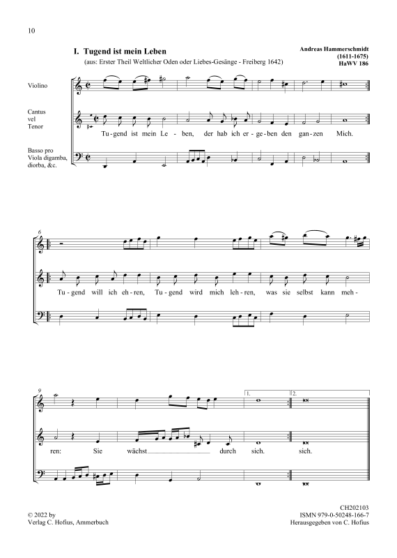 Produktgalerie: Seite 1 von 11 Weltliche Oden, Teil 1 bis 3, , (Gemischtes Ensemble 1-4 Vokalstimmen, Violine, Viola da gamba und BC)