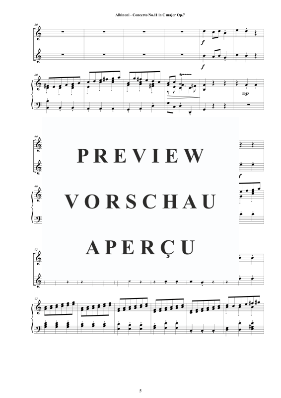 Product gallery: Page 6 of 11 Oboe Concerto No.11 in C-Dur Op.7, , 2 Oboes and Piano/Harpsichord