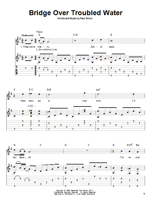 Produktgalerie: Seite 1 von 1 Bridge Over Troubled Water, Simon & Garfunkel, Gitarre