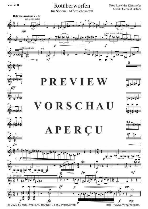 Produktgalerie: Seite 10 von 11 Rotüberworfen, , (Sopran Solo und Streicher Quartett)