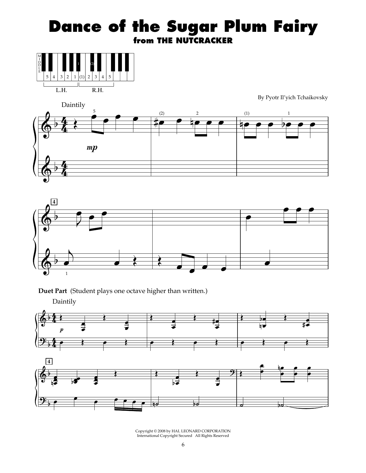 Produktgalerie: Seite 1 von 1 Dance Of The Sugar Plum Fairy, Op. 71a, Pyotr Il'yich Tchaikovsky, Klavier