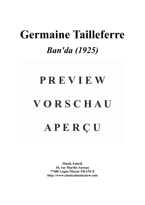 Produktgalerie: Seite 2 von 10 Banda, soprano, mixed chorus and orchestra, Sopran Solo, Gemischter Chor und Orchester