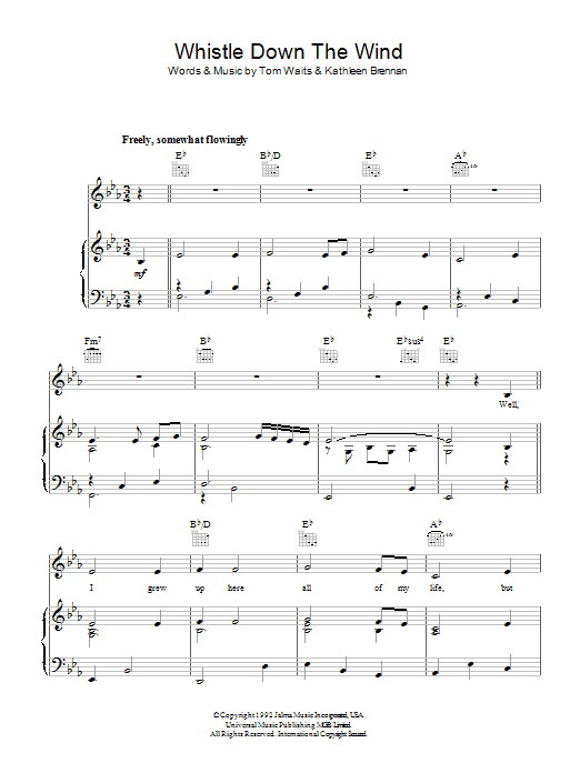 Produktgalerie: Seite 1 von 1 Whistle Down The Wind, Tom Waits, Gesang, Gitarre, Klavier