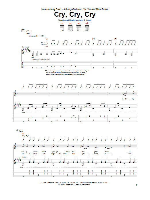 Product gallery: Page 1 of 1 Cry, Cry, Cry, Johnny Cash