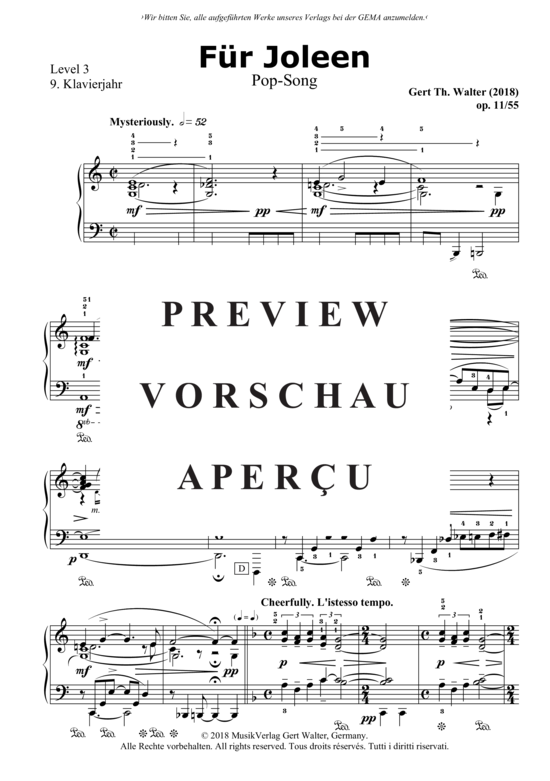 Produktgalerie: Seite 2 von 4 Für Joleen , , Klavier Solo