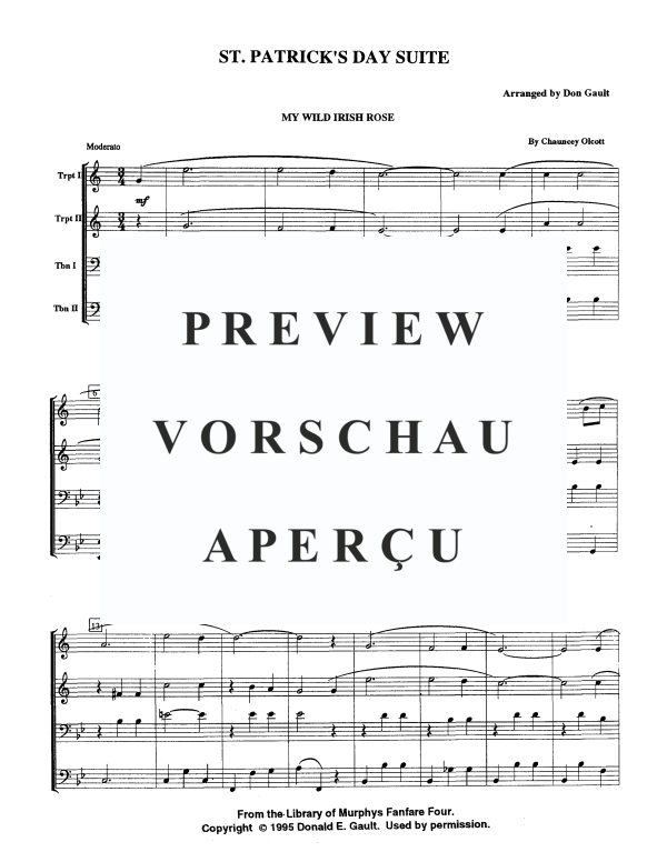Produktgalerie: Seite 3 von 11 St. Patrick's Day Suite, , Blechbläser Quartett