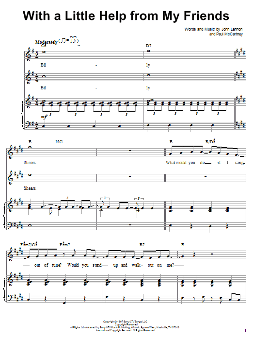Produktgalerie: Seite 1 von 1 With A Little Help From My Friends, The Beatles, Gesang, Klavier