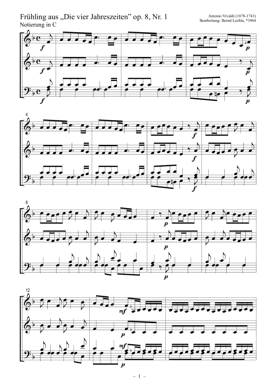 Produktbild zu: Frühling aus „Die vier Jahreszeiten” op. 8, Nr. 1Antonio Vivaldi