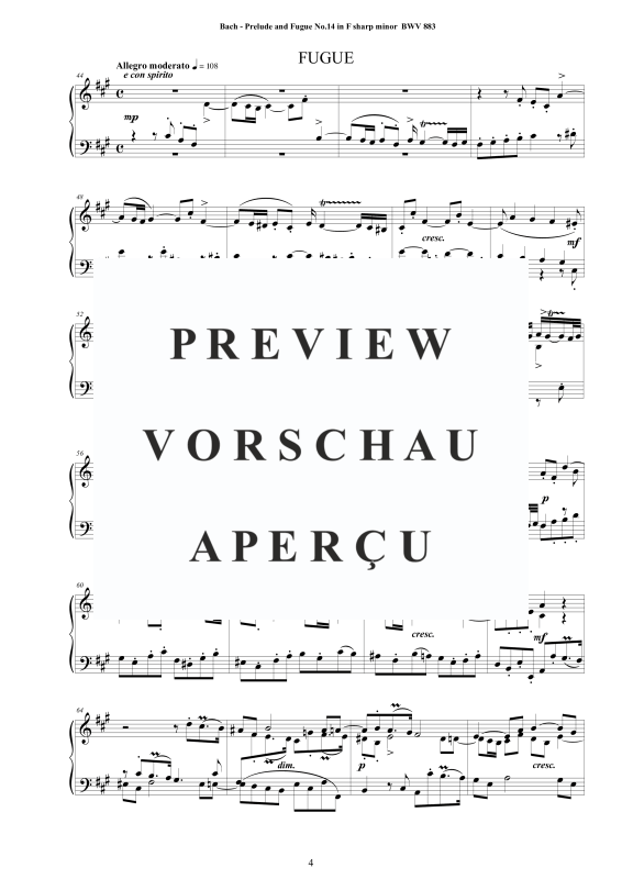 Product gallery: Page 5 of 8 Prelude and Fugue No. 14 in F sharp minor, , Solo Piano