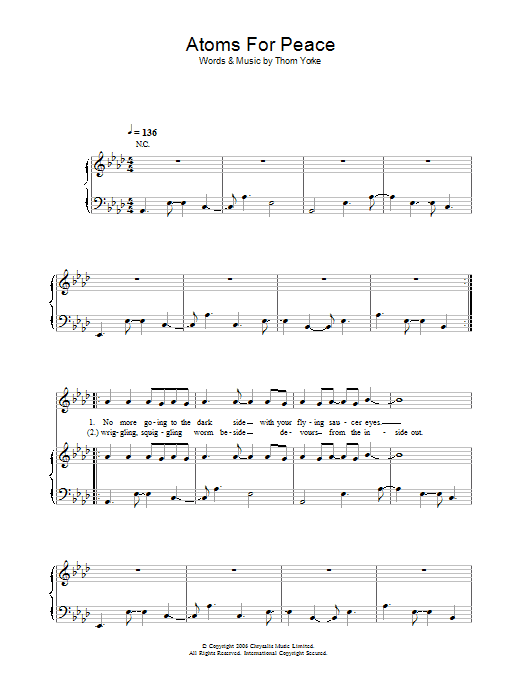 Produktgalerie: Seite 1 von 1 Atoms For Peace, Thom Yorke, Gesang, Gitarre, Klavier