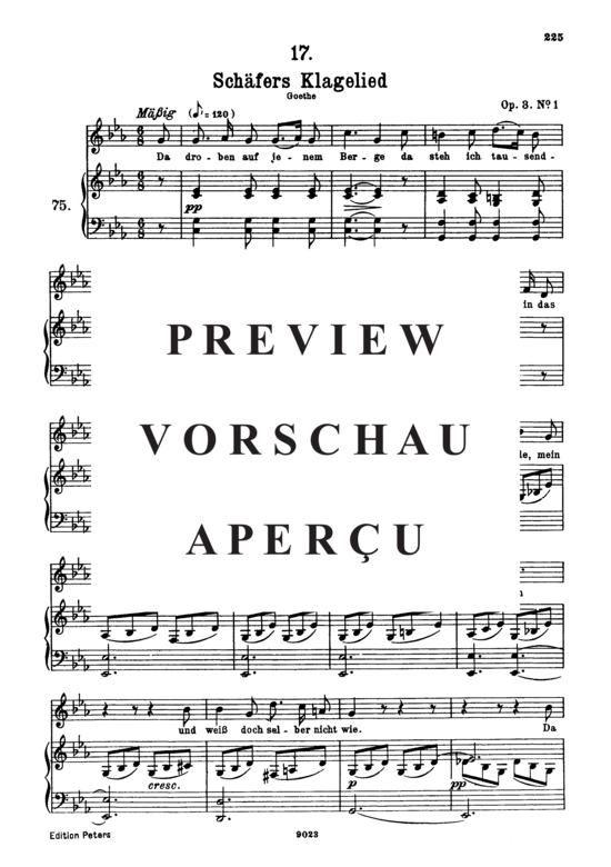 gallery: Schäfers Klagelied D.121 , , (Gesang hoch + Klavier)