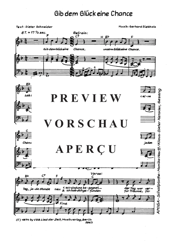 Product gallery: Page 4 of 4 Gib dem Glück eine Chance , , Piano and Voice