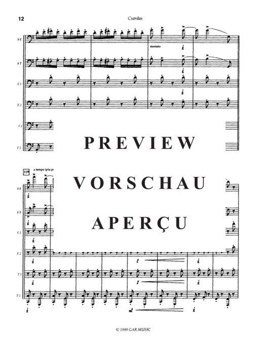 Produktgalerie: Seite 14 von 21 Csardas , , (Tuba Quatett + Euphonium Solo + Tuba Solo)