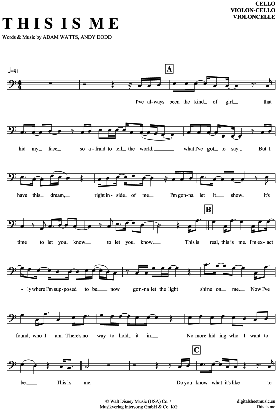 Produktgalerie: Seite 1 von 4 This is me , Lovato, Demi, (Violon-Cello)