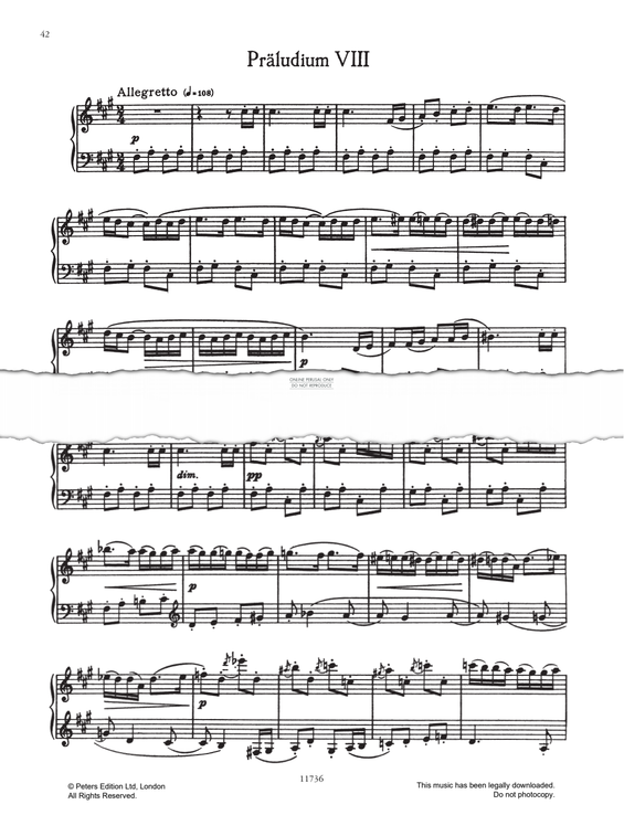 Product picture to: Prelude And Fugue No.8 (from 24 Preludes And Fugues Op. 87)