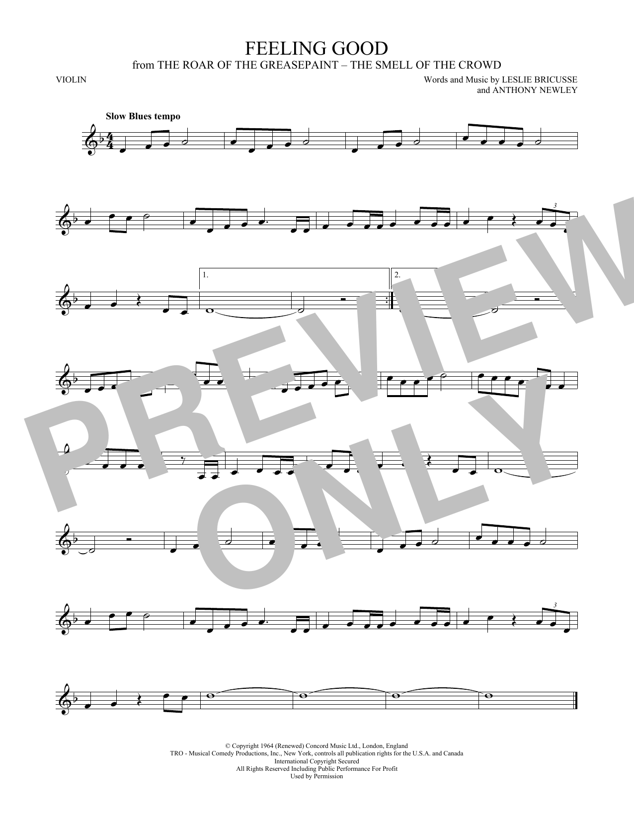 Produktgalerie: Seite 1 von 1 Feeling Good, Michael Bublé, Violine