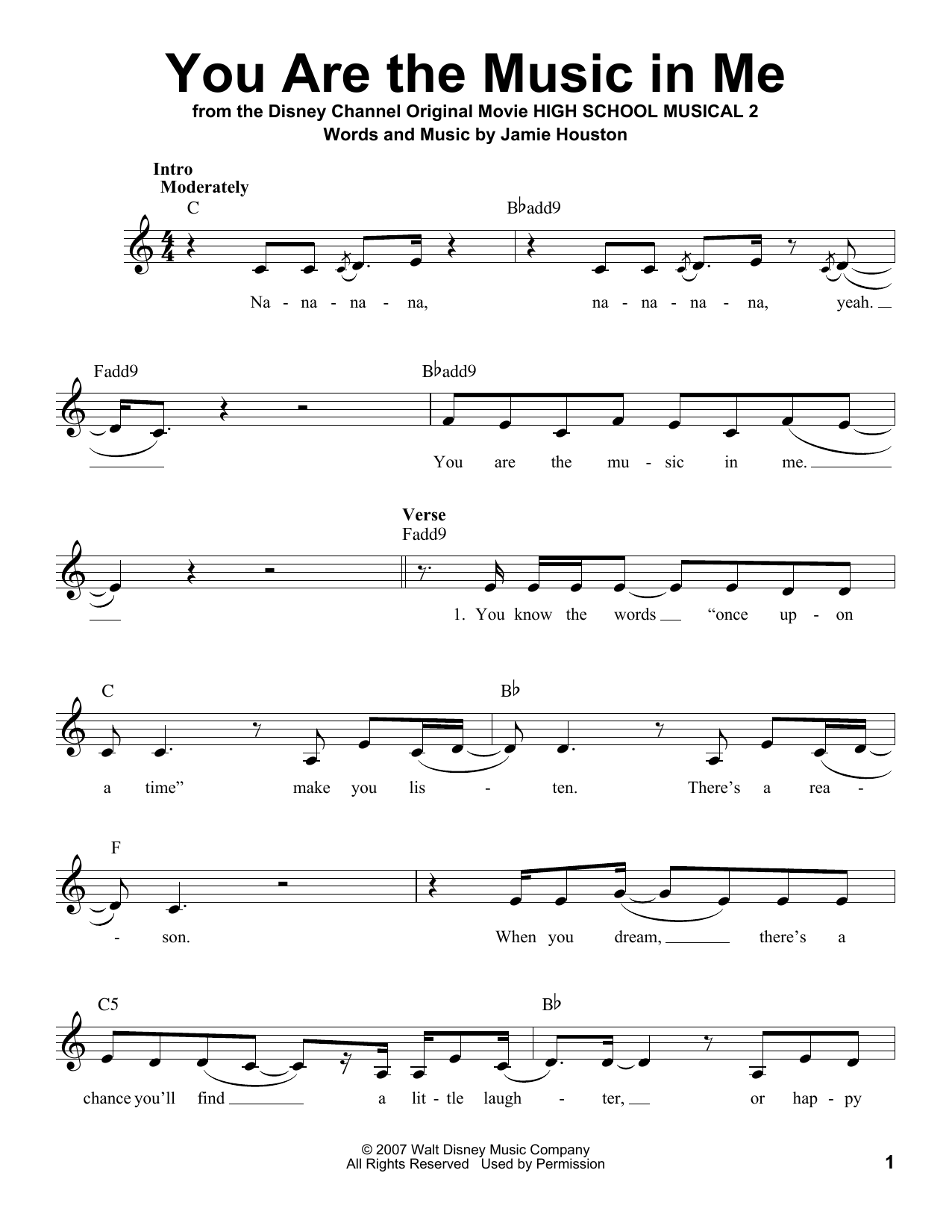 Product picture to: You Are The Music In Me (from High School Musical 2)