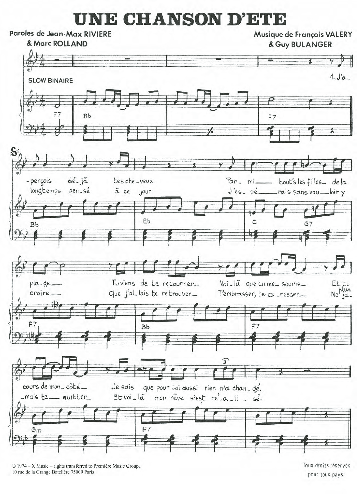 Produktbild zu: Une Chanson D'ete