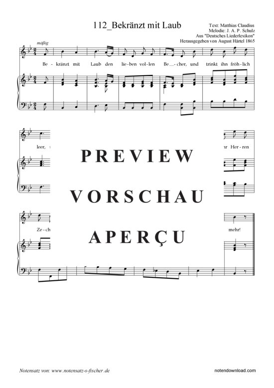 Product gallery: Page 2 of 3 Bekränzt mit Laub , , Piano and Voice