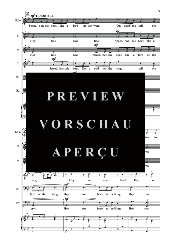 Produktgalerie: Seite 8 von 11 The Skye Boat Song, , Tenor Solo, Gemischter Chor und Klavier