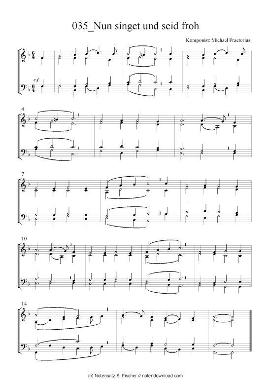 Product picture to: Nun singet und seid froh Michael Praetorius