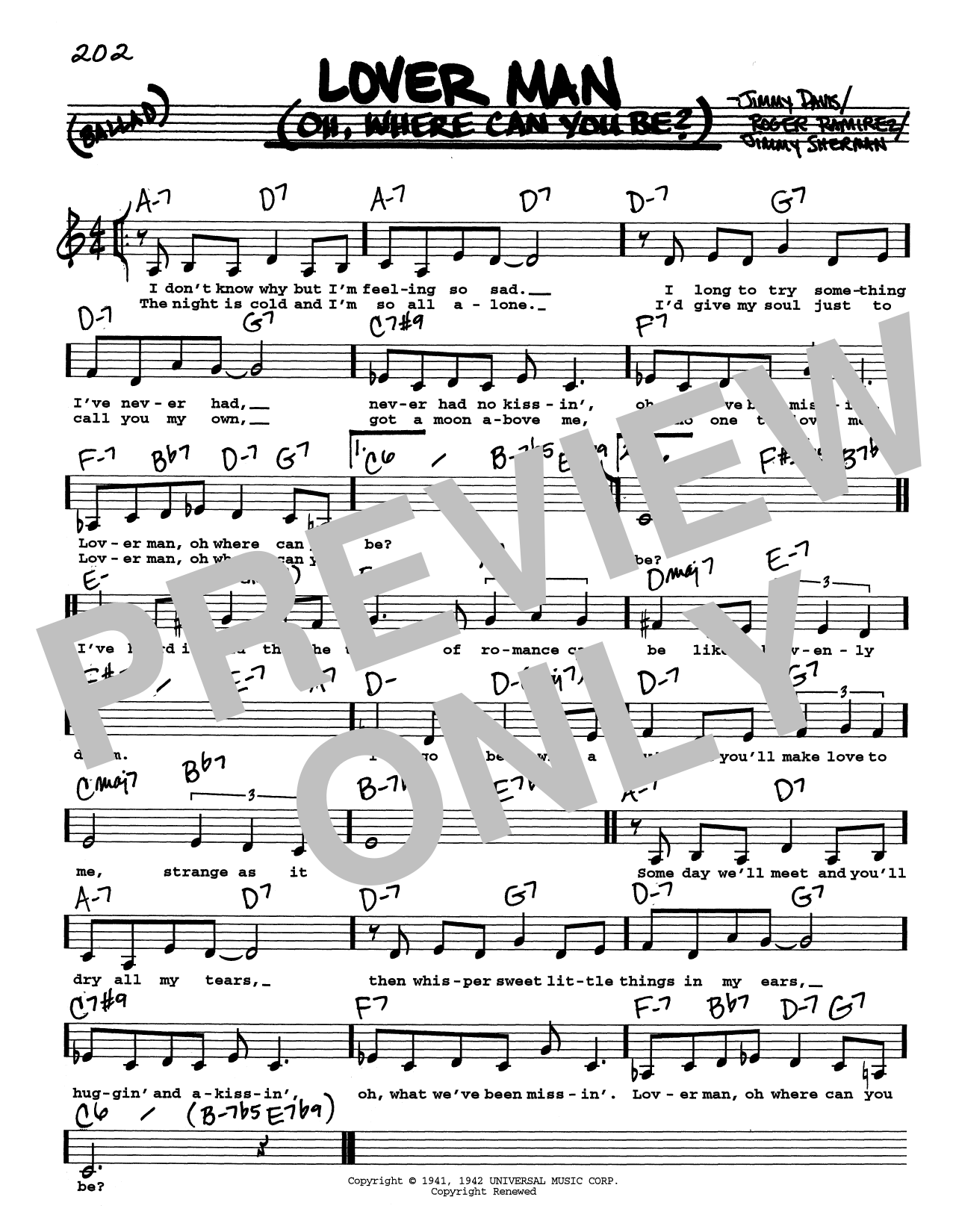 Produktbild zu: Lover Man (Oh, Where Can You Be?) (Low Voice)