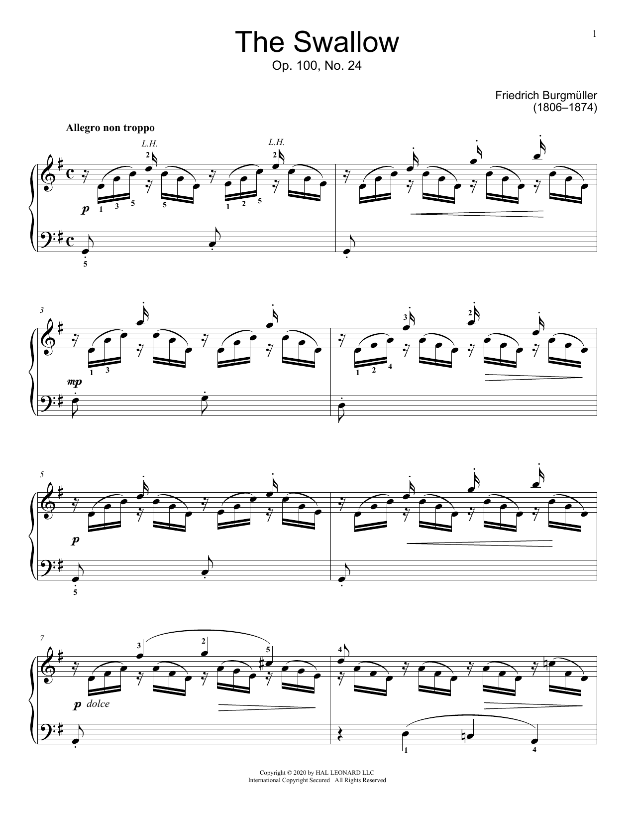 Produktbild zu: The Swallow, Op. 100, No. 24
