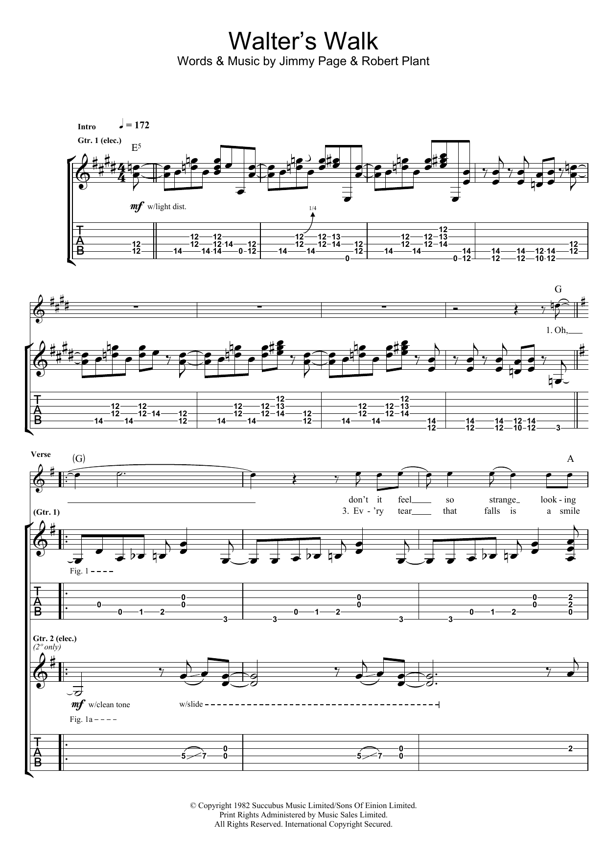 Produktgalerie: Seite 1 von 1 Walter's Walk, Led Zeppelin, Gitarre
