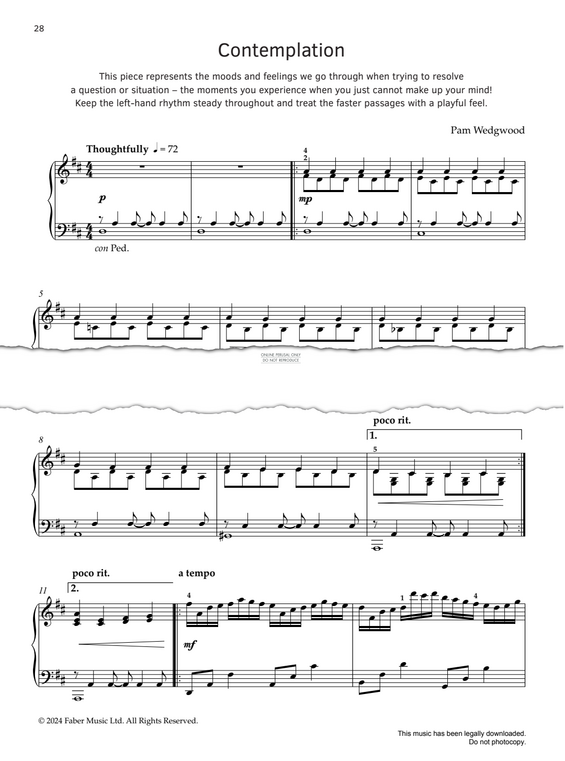Produktgalerie: Seite 1 von 1 Contemplation, Pam Wedgwood, Klavier