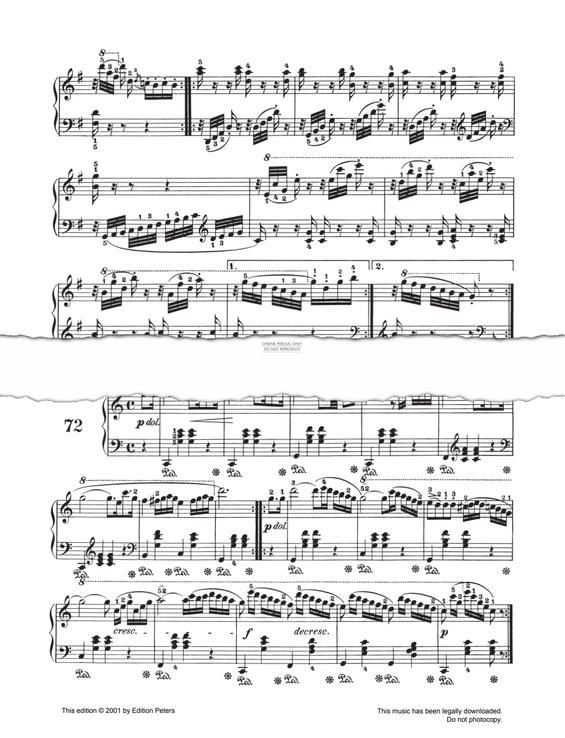 Produktgalerie: Seite 1 von 1 Moderato Op. 139 No. 72, Carl Czerny, Klavier
