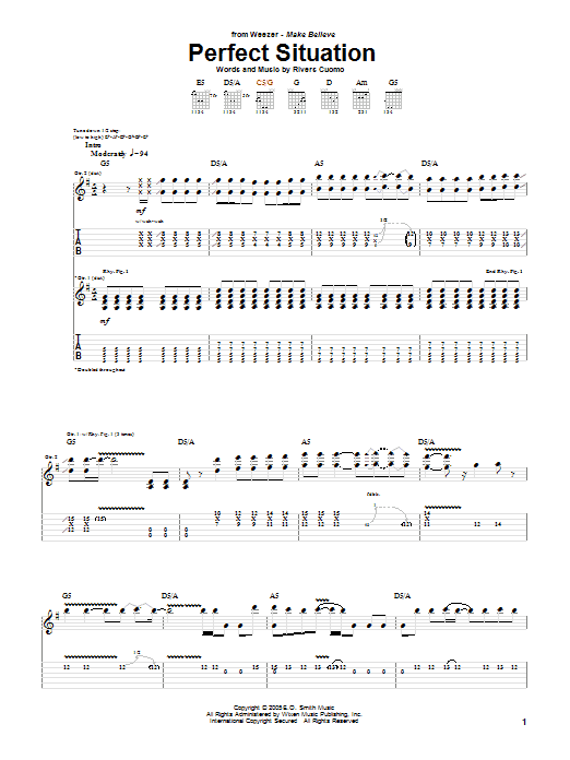 Produktgalerie: Seite 1 von 1 Perfect Situation, Weezer, Gitarre