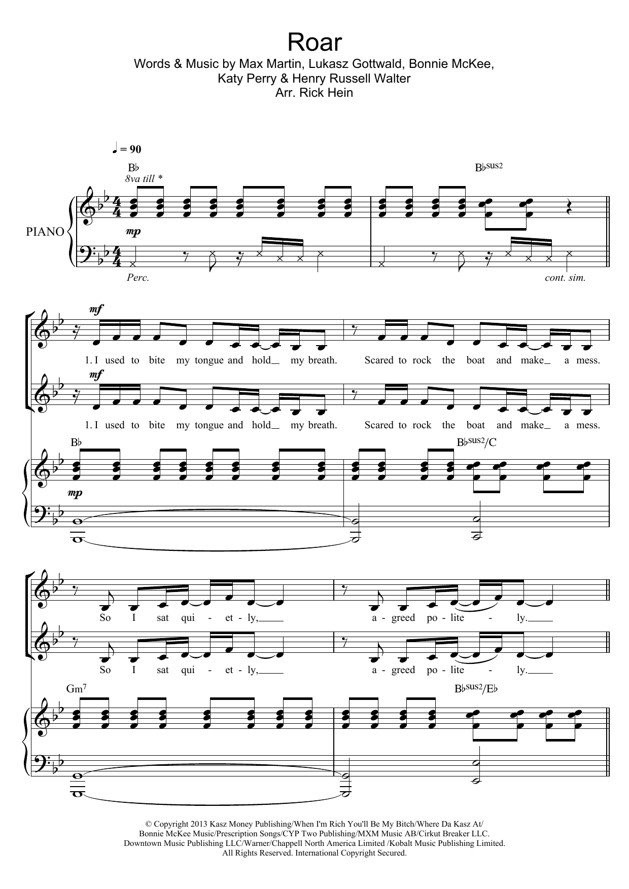 Product picture to: Roar (arr. Rick Hein)