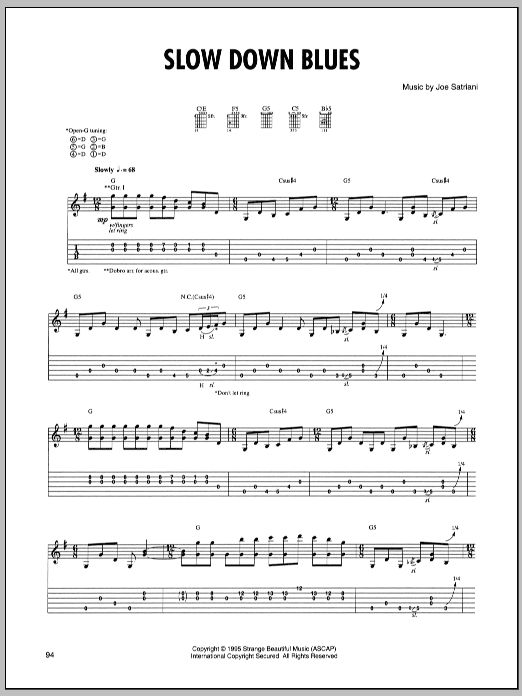 Produktgalerie: Seite 1 von 1 Slow Down Blues, Joe Satriani, Gitarre