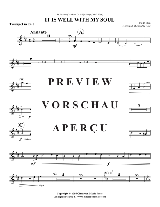 Produktgalerie: Seite 11 von 16 It Is Well With My Soul , , 2-3 Trompeten und Orgel