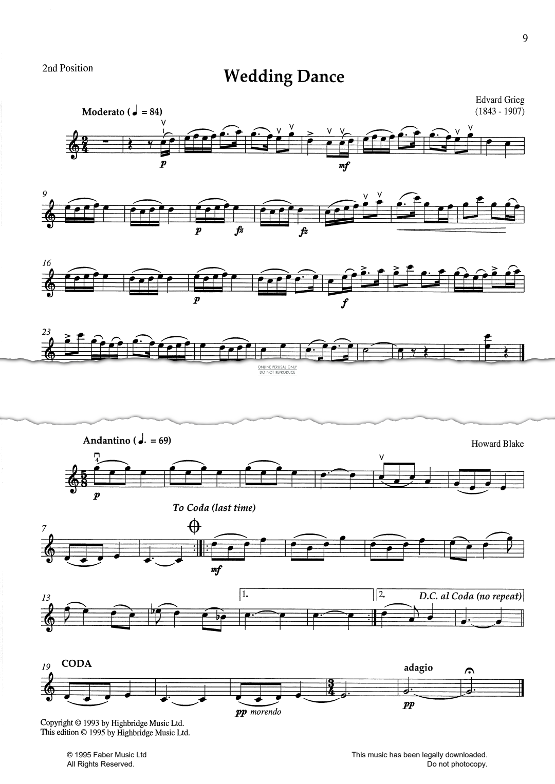 Produktgalerie: Seite 1 von 1 Wedding Dance, Edvard Grieg, Klavier, Violine