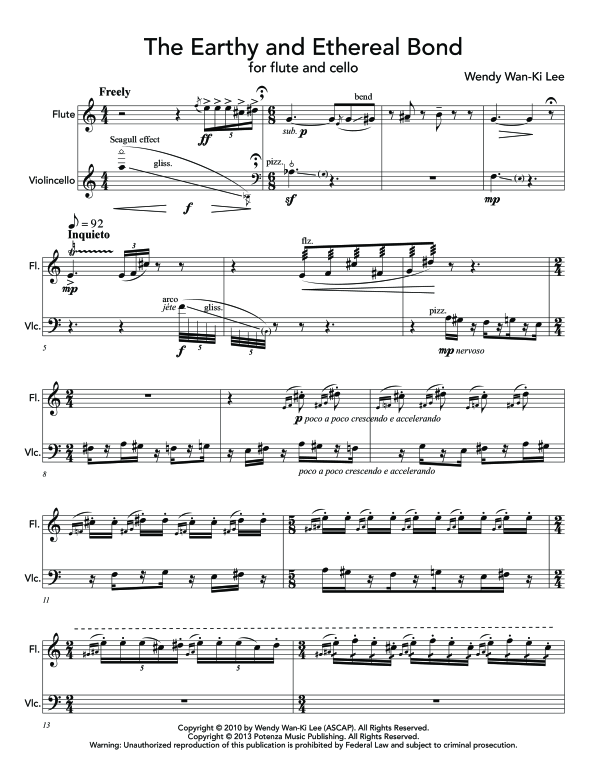 Produktgalerie: Seite 1 von 11 Earthy and Ethereal Bond, The, , (Duett Flöte und Violoncello)