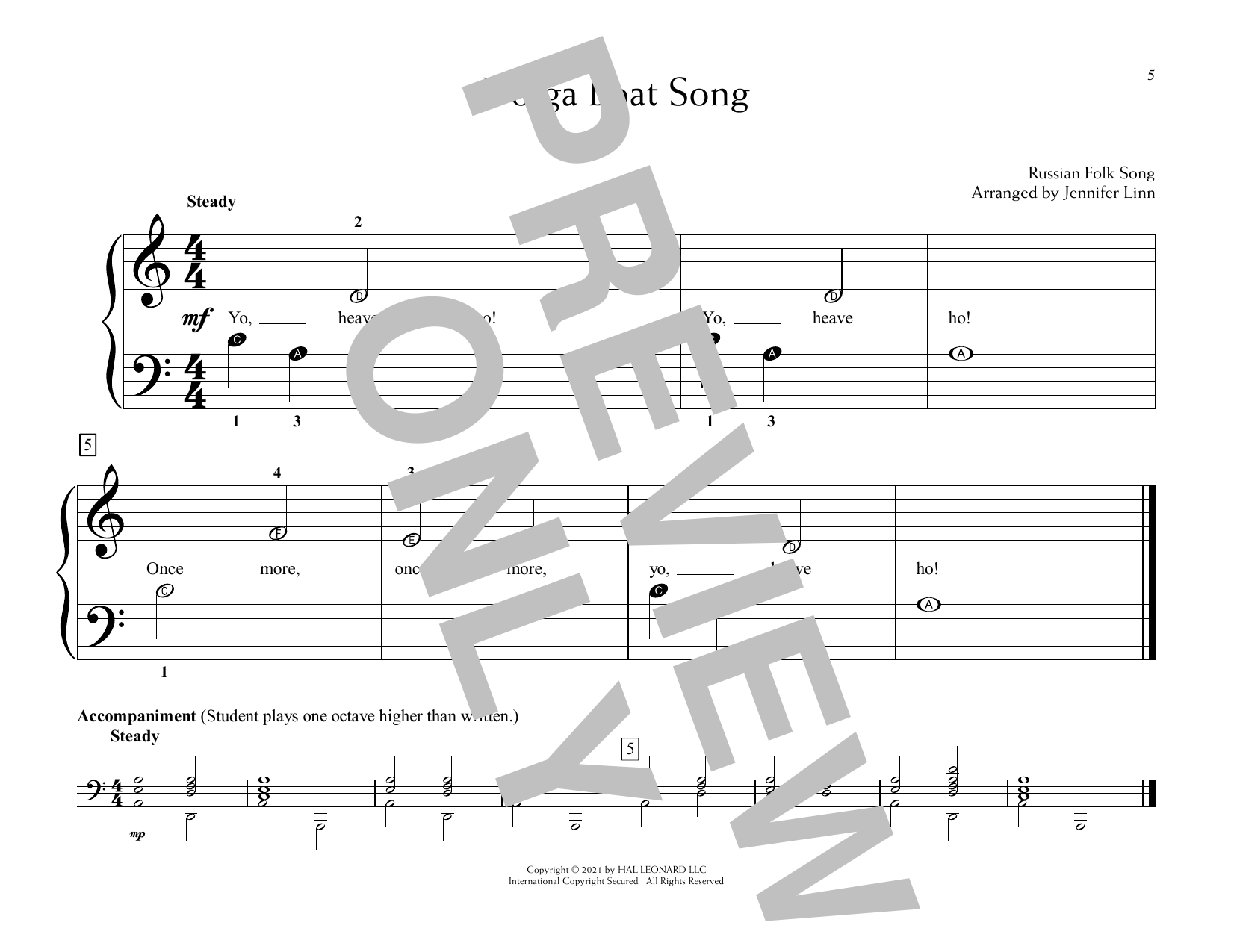 Produktbild zu: Volga Boat Song (arr. Jennifer Linn)