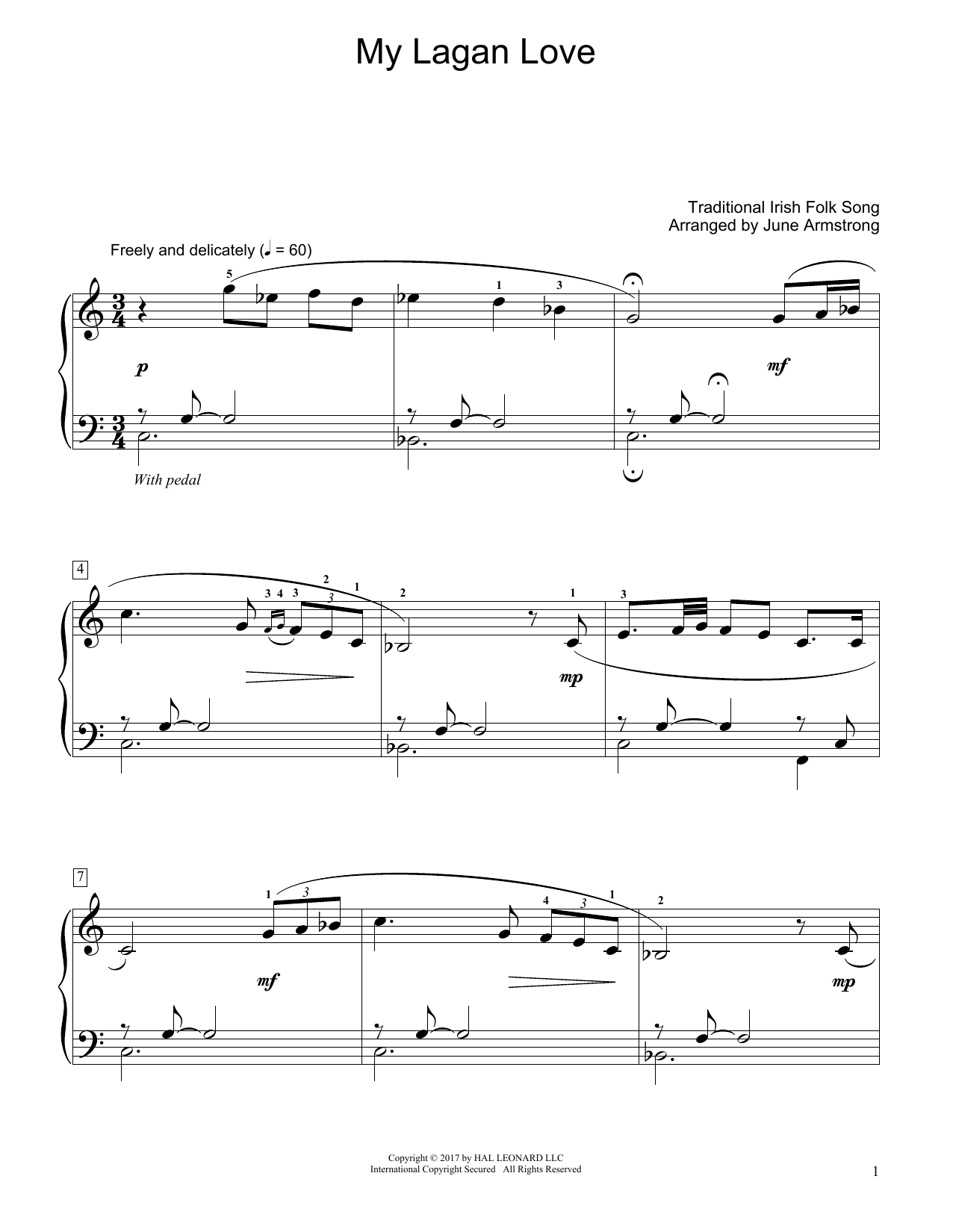Product picture to: My Lagan Love (arr. June Armstrong)