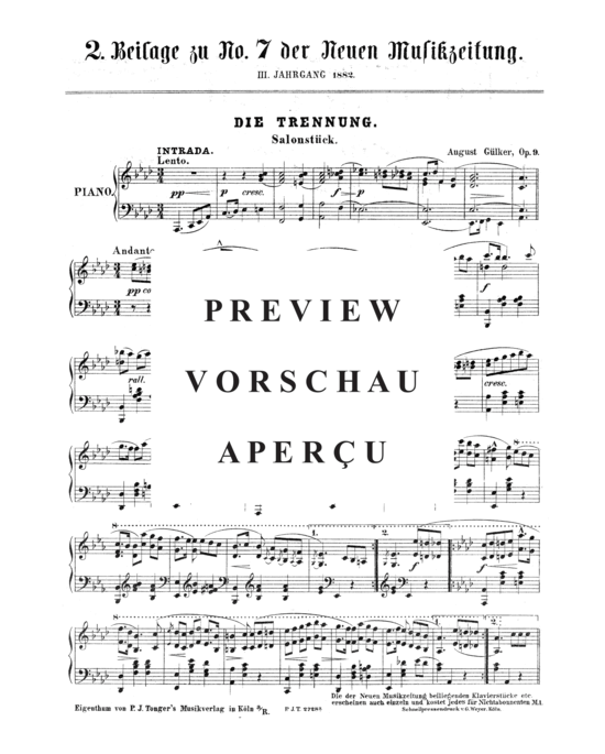 Product gallery: Page 2 of 3 Die Trennung , , Piano Solo