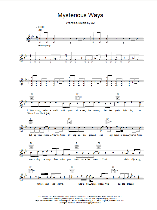 Produktgalerie: Seite 1 von 1 Mysterious Ways, U2, Melodieinstrument