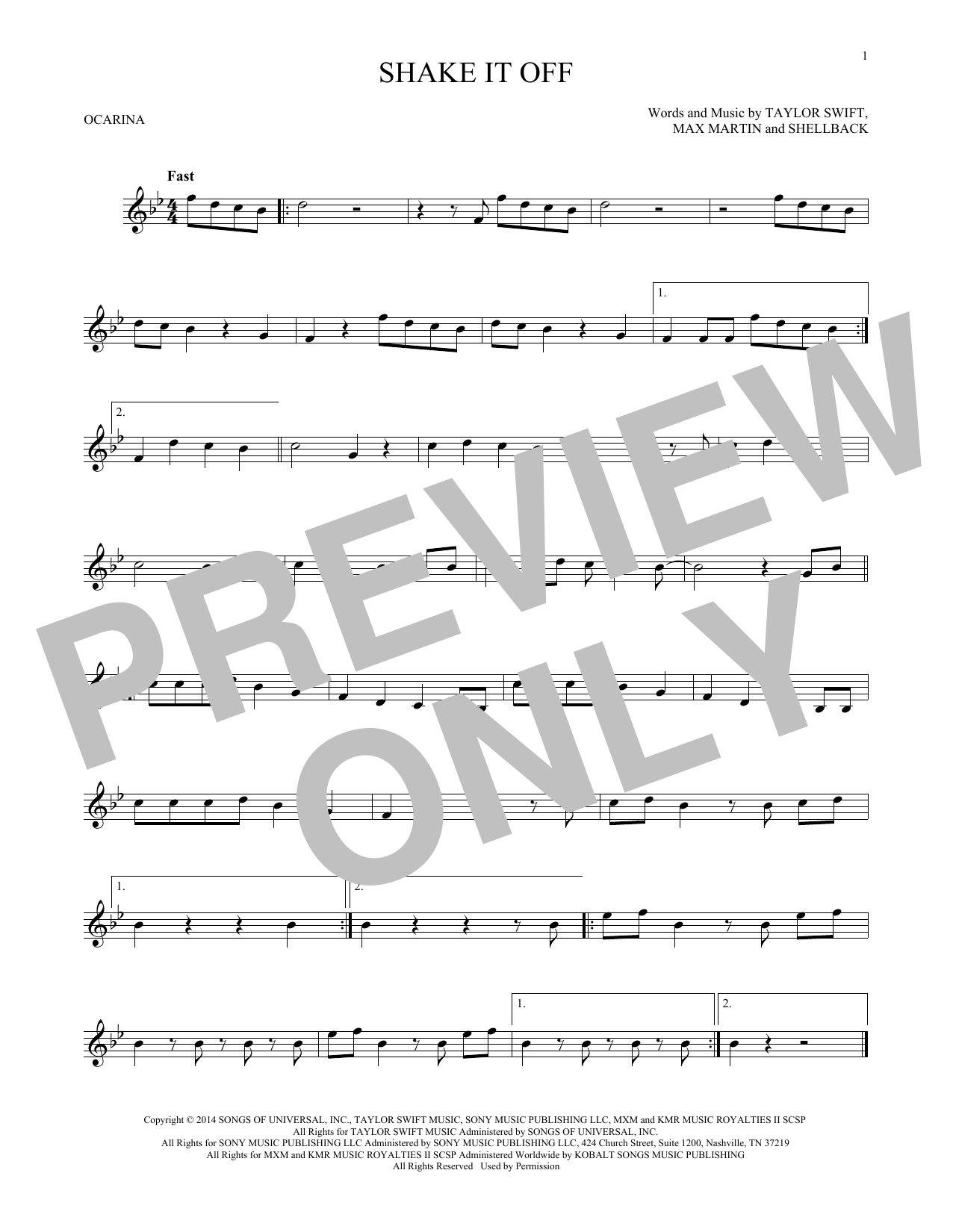 Product gallery: Page 1 of 1 Shake It Off, Taylor Swift