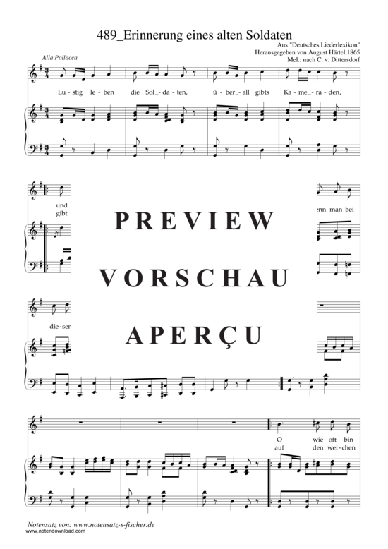 Product gallery: Page 2 of 4 Erinnerung eines alten Soldaten , , Piano and Voice