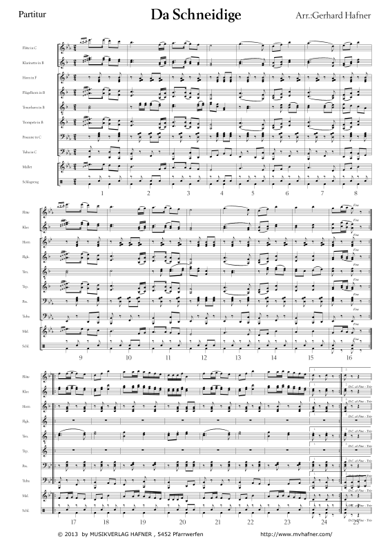 Product gallery: Page 1 of 11 Da Schneidige, , (large wind orchestra)